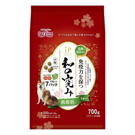 【4個セット】 ペットライン JPスタイル和の究み 小粒 低脂肪 1歳から 700g (100g×7)【送料無料】