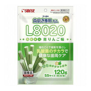 マルカン サンライズ ゴン太の歯磨き専用ガムSSサイズ L8020乳酸菌入り 青りんご味 120g