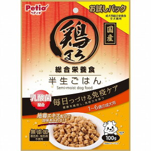 【10個セット】 ペティオ 鶏まろ 総合栄養食 半生ごはん 1~6歳の成犬用 100g【送料無料】