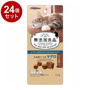 【24個セット】 ドギーマン キャティーマン 無添加良品 じゅわ~っとマグロ かつお節入り 42g【送料無料】