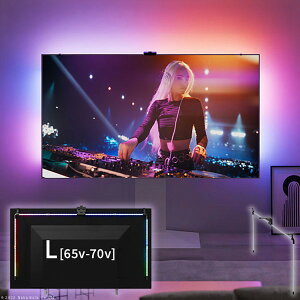 �e���r���C�g LED �e���r L�T�C�Y �o�b�N���C�g �ԐڏƖ� 65~70�C���`�Ή� RGB �V���N�����C�g �f���A�� �J������ TV���C�g �Q�[�~���O���C�g �����R���t�� ���� ���F �z�[���V�A�^�[(����s��)