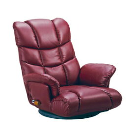 スーパーソフトレザー座椅子 神楽 座いす イス リクライニング 日本製 360度回転（YS-1393）【送料無料】