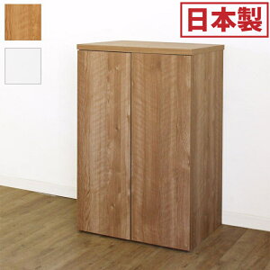 日本製 キャビネット 扉タイプ 幅60 ラック 収納 国産 リビング 収納 机 ルーター収納 プリンター収納 木製 おしゃれ かわいい 木目調 北欧(代引不可)【送料無料】