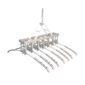 ツウィンモール のびのび 7連ガー 洗濯物干し 洗濯ハンガー 連結 ワンタッチ 伸縮 ベージュ ホワイト IC-04【送料無料】
