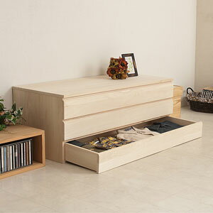 桐チェスト チェスト 3段 タンス ひきだし 白木 生地仕上げ 桐上置き用3段チェスト HI-0058 日本製【送料無料】