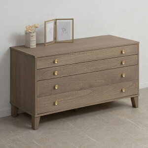 桐結 MUSUBI 総桐チェスト 4段 幅100 奥行44 高さ57 グレージュ 日本製 完成品 うづくり仕上げ 浮造り仕上げ 真鍮 取っ手 モダン 天然木 チェス 洋服タンス 桐タンス 桐たんす 引き出し(代引不可)