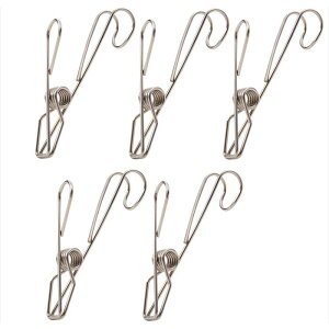 フック クリップ ステンレス ステンレス製 フッククリップ 5個セット キッチン 台所 洗面所 水回り サンルーム(代引不可)【送料無料】