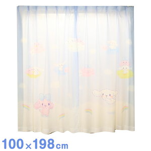 MORIPiLO �T�����I ���[�X�J�[�e�� ��100x198cm�� 2���g �􂦂� �V�i�����[�� (�G�H�� �Ȃ���ꖇ�G�A�[�g�J�[�e��) ���� �O�b�Y sanrio �V�i���� �u���[ �L�����N�^�[(����s��)�y���������z