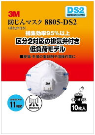 スリーエム ジャパン 3M 防じんマスク 排気弁付 10枚入 8805-DS2 8805-HI-10【送料無料】