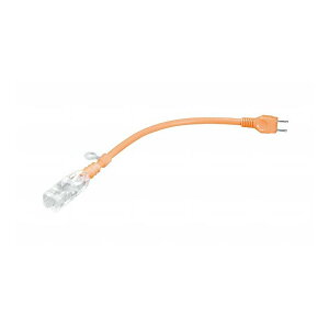 フジマック(FUJIMAC) 光るショートタップ 4つ口コンセント 30cm 15A オレンジ HE-1503-OR