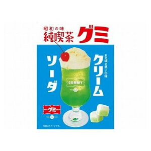 【10個セット】 アイデアパッケージ 昭和の味 純喫茶グミ クリームソーダグミ 40g x10(代引不可)