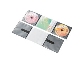 CD/DVD用スリム収納ソフトケース 2枚収納タイプ/10個入り/ブラック エレコム CCD-DP2C10BK(代引き不可)