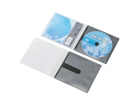 CD/DVD用スリム収納ソフトケース 1枚収納タイプ/10個入り/ブラック エレコム CCD-DPC10BK(代引き不可)