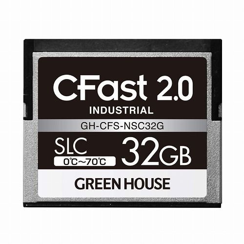 グリーンハウス CFast2.0 SLC 0~70℃ 32GB GH-CFS-NSC32G(代引不可)