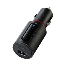 エレコム FMトランスミッター Bluetooth USBポート付 2.4A おまかせ充電 4チャンネル ブラック LAT-FMBT02BK(代引不可)【送料無料】
