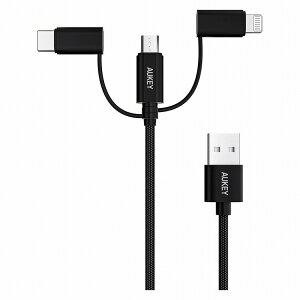 I[L[ P[u Impulse 3-in-1[USB Type-A to Lightning/USB Type-C/micro USB]1m ubN CB-BAL9-BK(s)