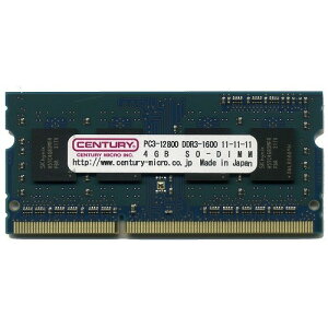 Z`[}CN Macp PC3-12800/DDR3-1600 4GB SODIMM CD4G-SOD3U1600M(s)
