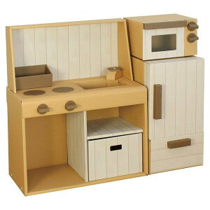 おままごと ダンボール冷蔵庫&レンジ&キッチン 冷蔵庫&レンジ&キッチン(代引不可)【送料無料】