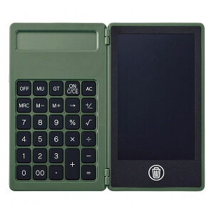 電卓付き電子メモ(4.4インチ) オリーブ 0057-02 電化製品 室内雑貨 小物雑貨(代引不可)