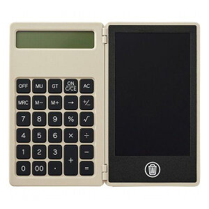 電卓付き電子メモ(4.4インチ) グレージュ 0057-03 電化製品 室内雑貨 小物雑貨(代引不可)