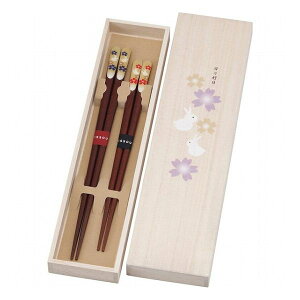 吉兆桐箱入 夫婦箸 楽うさぎ 39289 漆器 漆器箸・箸置 木製箸セット(代引不可)【送料無料】