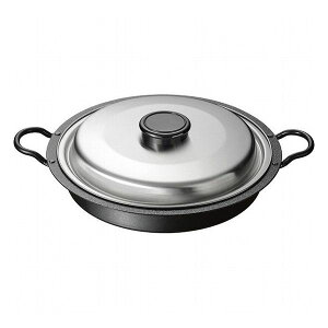 燕三 IH対応 鉄 焼肉・餃子鍋(26cm)蓋付 燕三 EM-077 鍋ケトルフライパン 鉄板調理器(代引不可)【送料無料】