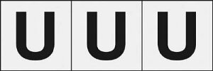 TRUSCO �A���t�@�x�b�g�X�e�b�J�[ 50×50 �uU�v ���� 3���� TSN50UTM