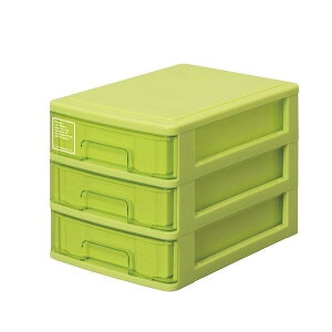 サンコープラスチック 日本製 レターケース A5 幅19×奥行27×高さ19cm 3段 収納ケース グリーン シルキー 503 G(代引不可)【送料無料】