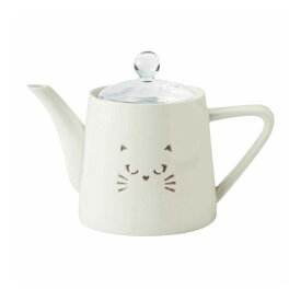 丸利玉樹利喜蔵商店 ティーポット おしゃれ かわいい 510ml 透かし 磁器 ネコ(代引不可)