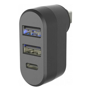 カシムラ USB-C充電口ポート増設 USB-A×2ポート・USB-C×1ポート DC-056 車のUSBポート増設/ACアダプターのUSBポート増設など