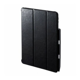 iPad 10.2インチ Apple Pencil収納ポケット付きケース ブラック PDA-IPAD1614BK(代引不可)【送料無料】