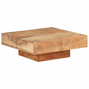 vidaXL �R�[�q�[�e�[�u�� 80x80x28 cm �A�J�V�A���C�މƋ� �e�[�u�� �A�N�Z���g�e�[�u�� �R�[�q�[�e�[�u��(����s��)
