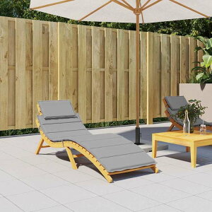 vidaXL サンラウンジャークッション グレー 186x58x3cm オックスフォードファブリックホーム&ガーデン デコレーション チェア・ソファクッション(代引不可)