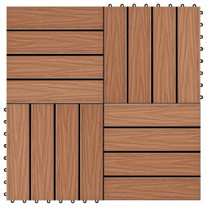 vidaXL fbL^C fB[vG{XH 11_ WPC 30x30cm 1m2 CguE n[hEFA z t[OEJ[ybgyz