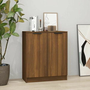 vidaXL �T�C�h�{�[�h �u���E���I�[�N 60x30x70cm �G���W�j�A�����O�E�b�h�Ƌ� �L���r�l�b�g&���[ �T�C�h�{�[�h(����s��)