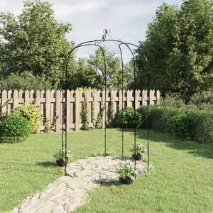 vidaXL �K�[�f���A�[�` O180x255cm �X�`�[���� �u���b�N�z�[��&�K�[�f�� ��&�K�[�f�� �A�E�g�h�A���r���O �A�E�g�h�A�X�g���N�`���[ �K�[�f���A�[�`�E�g�����X�E�A�[�o�[�E�؃��S��(����s��)