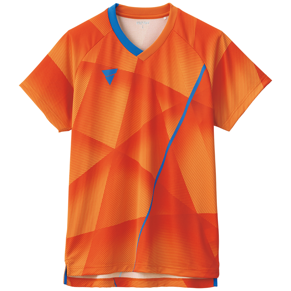 送料無料 VICTAS 卓球ゲームシャツ V-NGS200 市販 男女兼用 カラー 031484 数量限定 オレンジ 卓球
