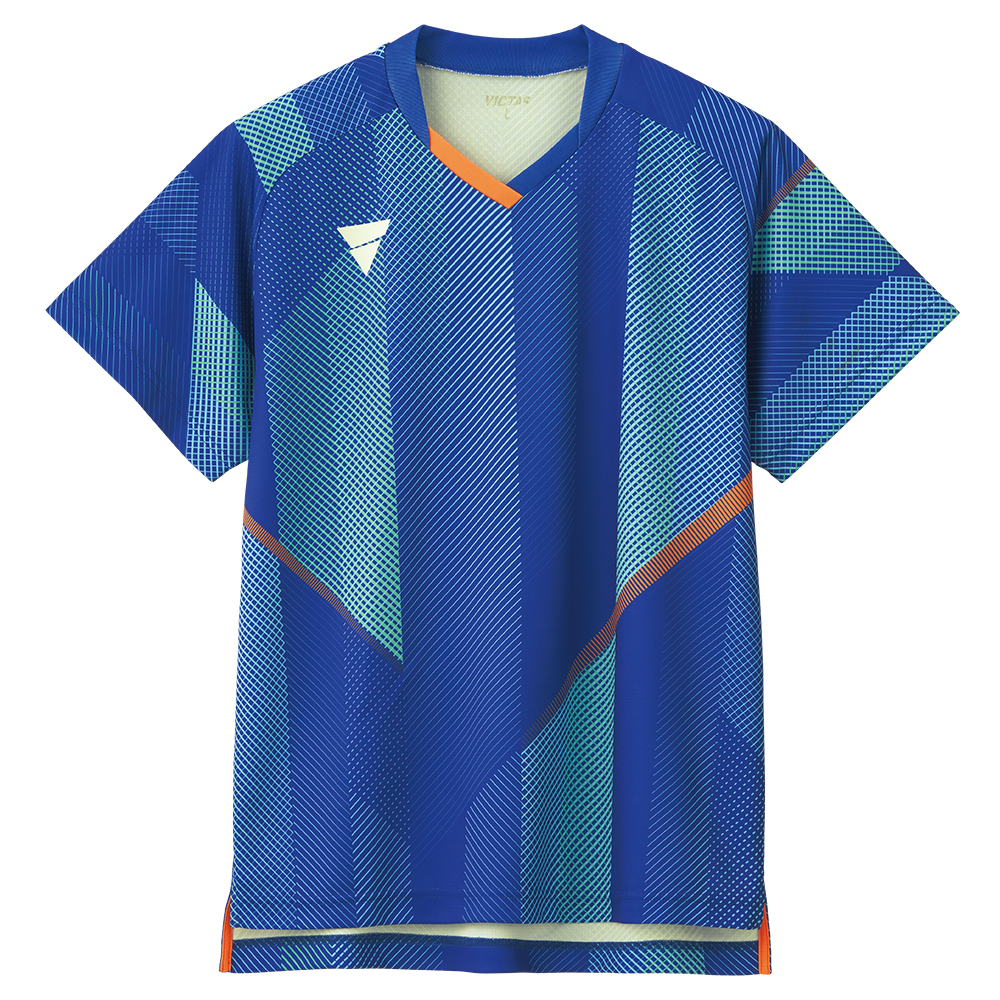 送料無料 出群 VICTAS 新色追加 卓球ゲームシャツ V-GS203 男女兼用 031487 カラー ブルー 卓球