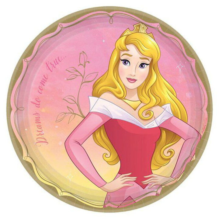 楽天市場 ディズニー オーロラ姫 Once Upon A Time 8pcペーパープレート Mサイズ 眠れる森の美女 Disney 紙皿 グッズ アールデリュージョン
