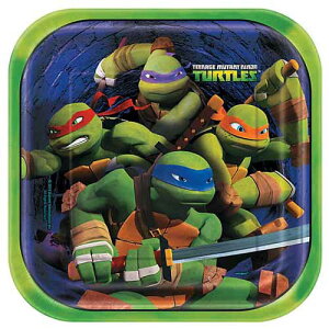 ミュータント・タートルズ 8pc ペーパープレート Mサイズ TMNT TURTLES 紙皿