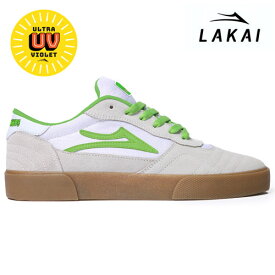 LAKAI×YEAH RIGHT CAMBRIDGE WHITE/UV GREEN SUEDE ラカイ ホワイト スニーカー スケートシューズ