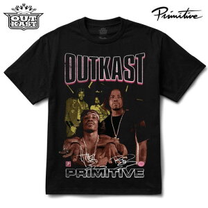 PRIMITIVE × OUT KAST HEADLINE HW TEE �w�r�[�E�F�C�gT�V���c �u���b�N �A�E�g�L���X�g �t�@�b�V���� �v���~�e�B�u �O�b�Y