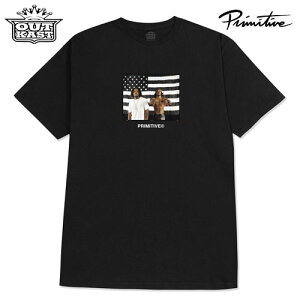 PRIMITIVE × OUT KAST STRIPES TEE T�V���c �u���b�N �A�E�g�L���X�g �t�@�b�V���� �v���~�e�B�u �O�b�Y