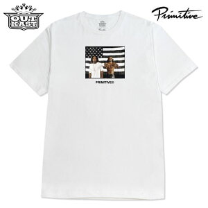PRIMITIVE × OUT KAST STRIPES TEE T�V���c �z���C�g �A�E�g�L���X�g �t�@�b�V���� �v���~�e�B�u �O�b�Y