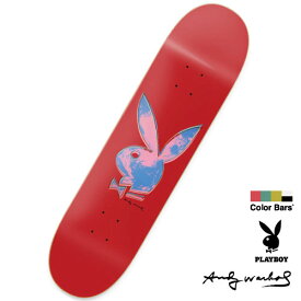 Color Bars × Andy Warhol × Playboy Bunny Red Deck アンディ・ウォーホル スケートボードデッキ カラーバー プレイボーイラビット レッド