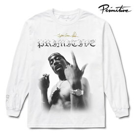 PRIMITIVE × TUPAC ONE L/S TEE ロングTシャツ ホワイト 2PAC ファッション 2パック プリミティブ グッズ