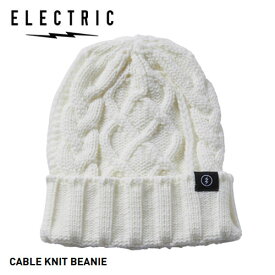 ELECTRIC CABLE KNIT BEANIE ケーブルニットビーニー ホワイト ファッション 帽子 エレクトリック グッズ