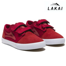 LAKAI GRIFFIN KIDS レッド/リフレクティブ スエード ラカイ キッズスニーカー スケートシューズ