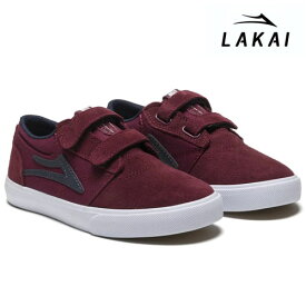 LAKAI GRIFFIN KIDS バーガンディ/ネイビー スエード ラカイ キッズスニーカー スケートシューズ