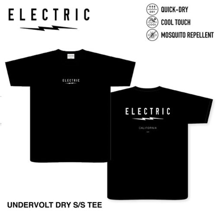 ELECTRIC UNDERVOLT DRY S/S TEE 23SS ドライTシャツ エレクトリック アンダーボルト クール&ドライ 蚊除け グッズ パーツ アールデリュージョン ELECTRIC エレクトリック 吸水速乾 Tシャツ UNDERVOLT DRY S S TEE アンダーボルト ドライT 接触冷感 防蚊 TEE